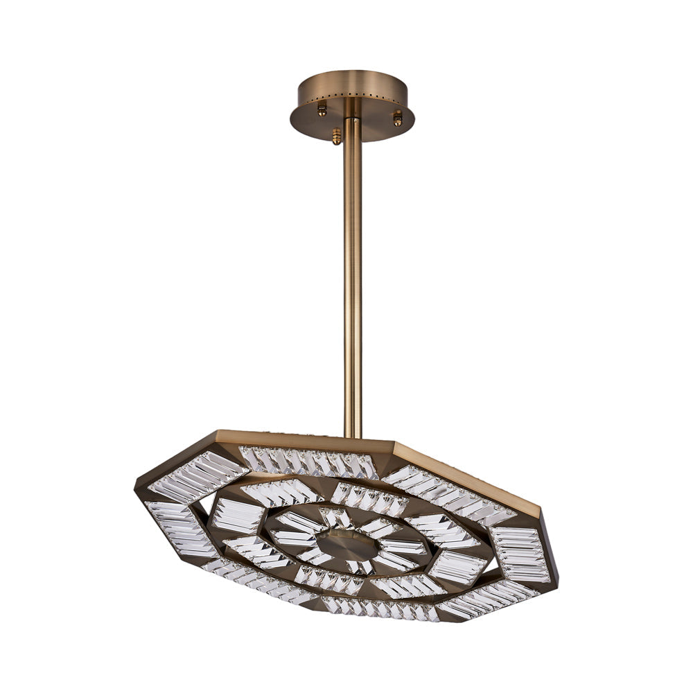Tempo LED Chandelier in Winter Brass (29-Inch).