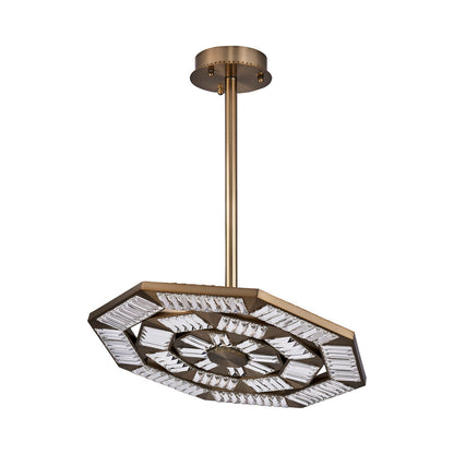 Tempo LED Chandelier in Winter Brass (29-Inch).