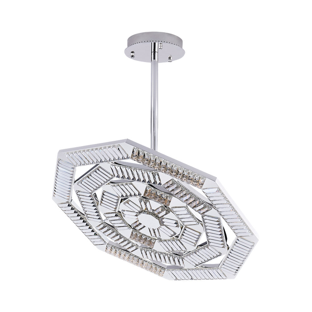 Tempo LED Chandelier in Silver (38-Inch).