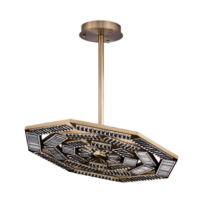 Tempo LED Chandelier in Winter Brass (38-Inch).