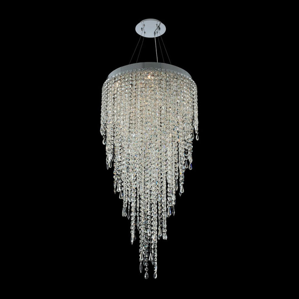 Tenuta Semi Flush Convertible Pendant Light in Chrome (24-Inch).