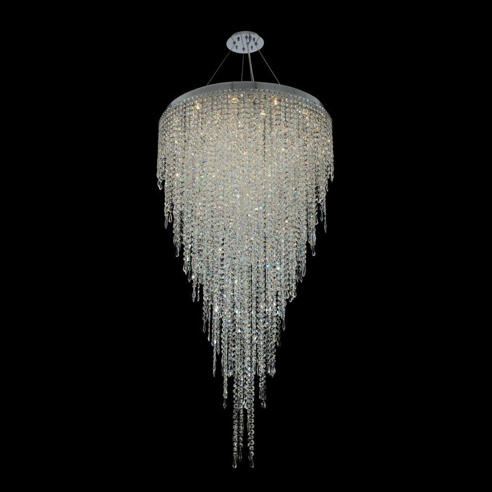 Tenuta Semi Flush Convertible Pendant Light in Chrome (36-Inch).