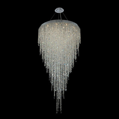 Tenuta Semi Flush Convertible Pendant Light in Chrome (36-Inch).