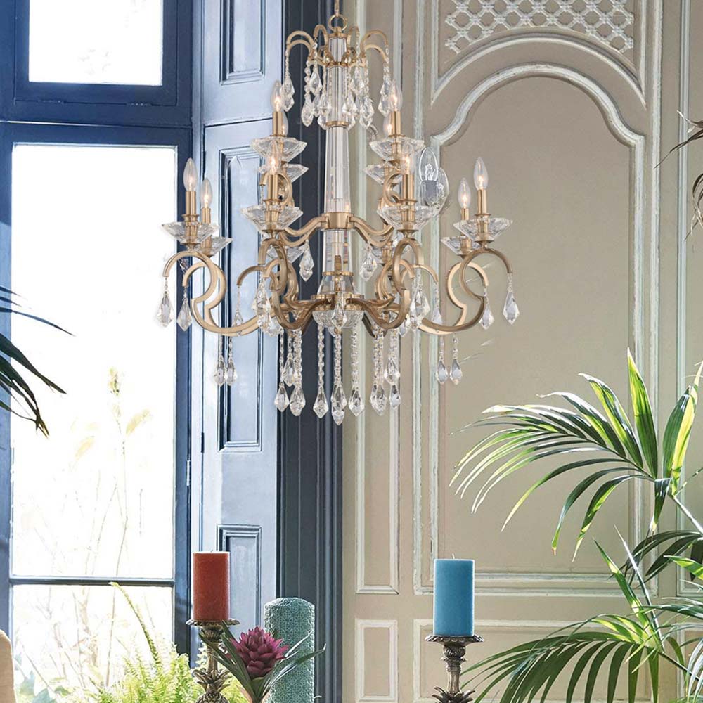 Valencia Chandelier in living room.