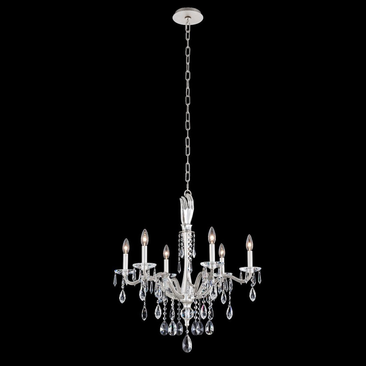 Venere Chandelier in Pewter (6-Light).