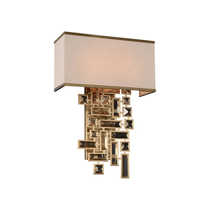 Vermeer Wall Light in Brushed Champagne Gold (13-Inch).