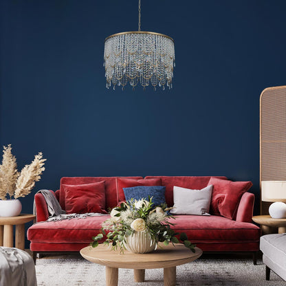 Vezzo Chandelier in living room.