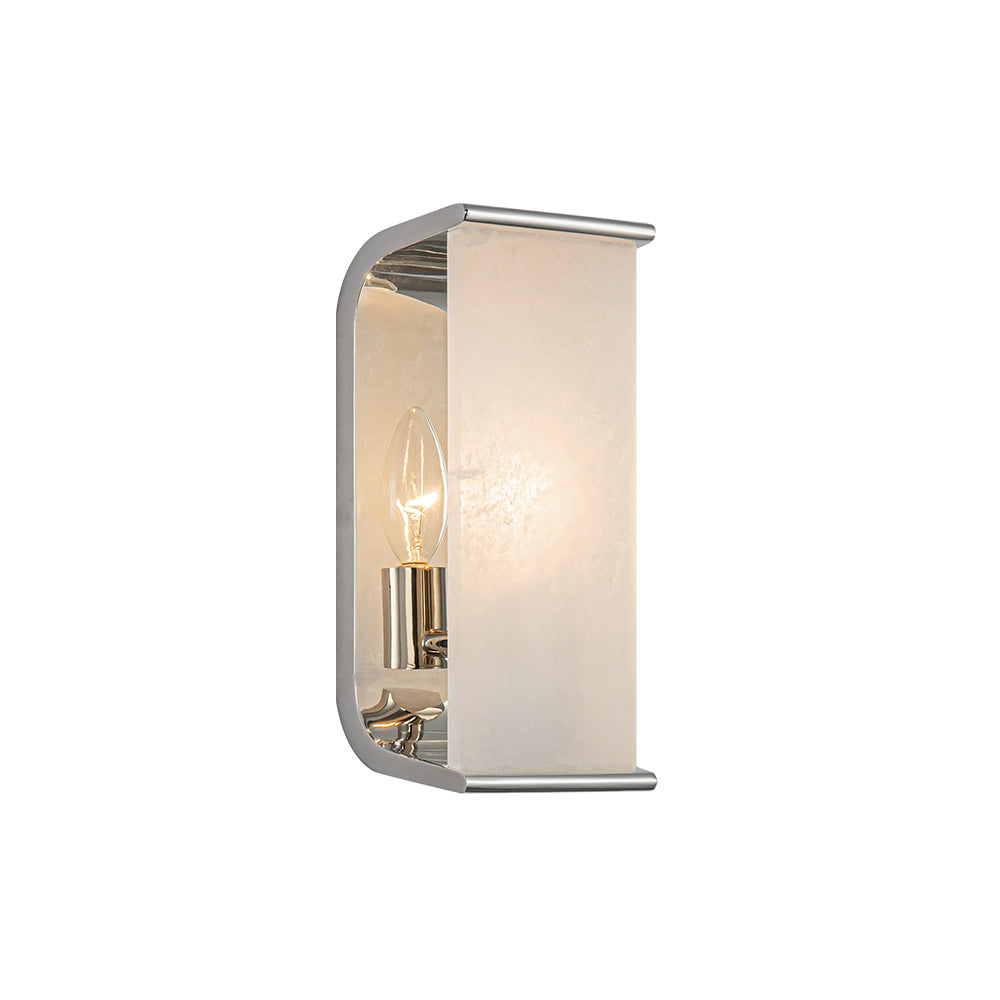 Abbott Wall Light in Polished Nickel (10-Inch).