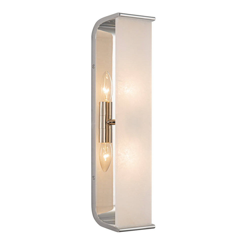 Abbott Wall Light in Polished Nickel (18.75-Inch).