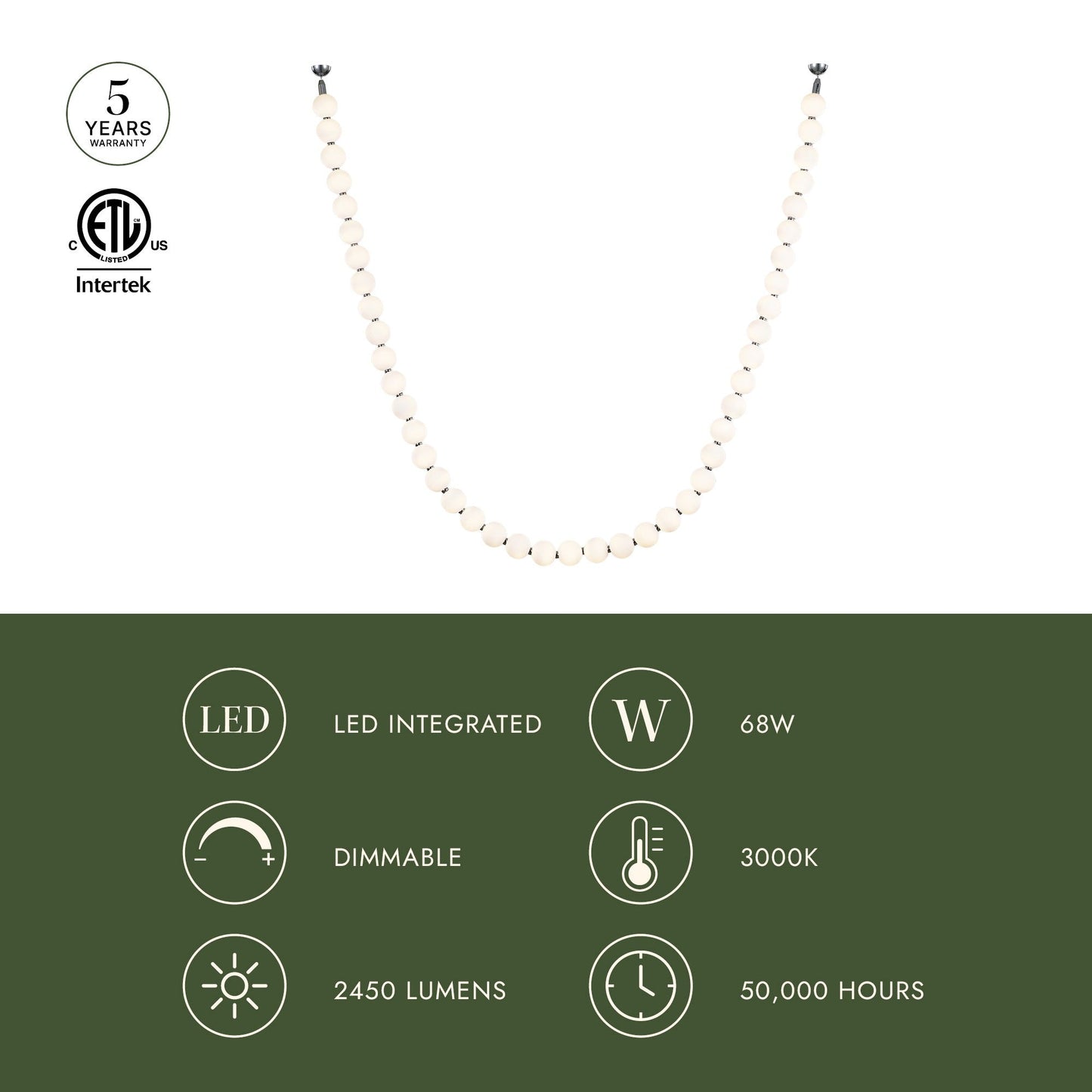 Akoya LED Pendant Light in Detail.