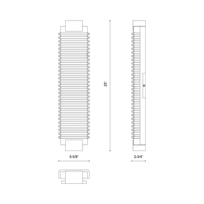 Alai LED Bath Vanity Light - line drawing.