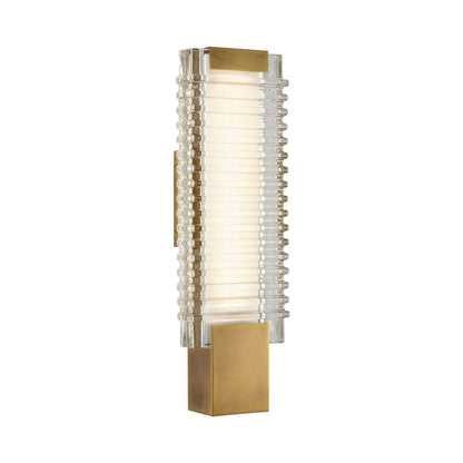 Alai LED Bath Wall Light in Vintage Brass.