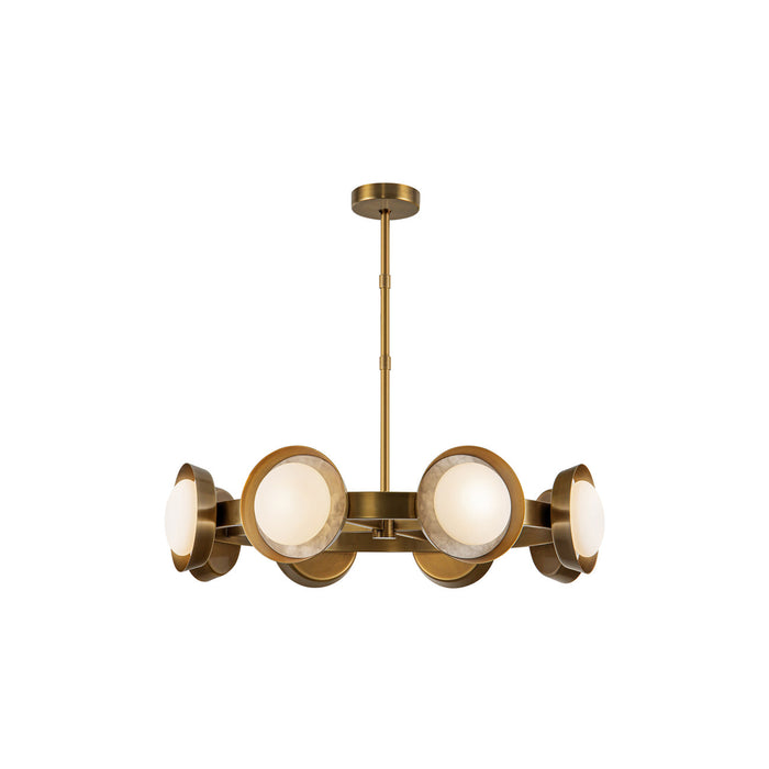 Alonso LED Chandelier in Vintage Brass (Small).