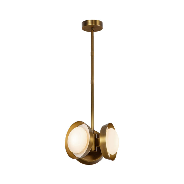 Alonso LED Pendant Light in Vintage Brass.