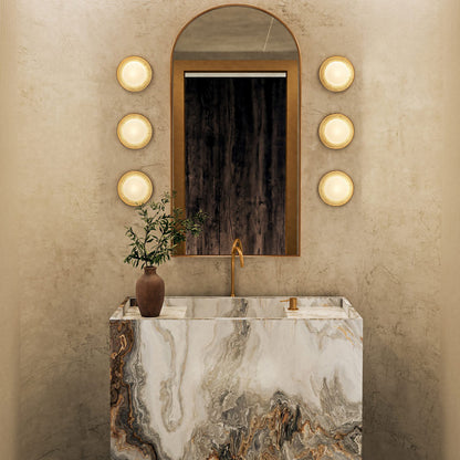 Alonso LED Wall Light in bathroom.