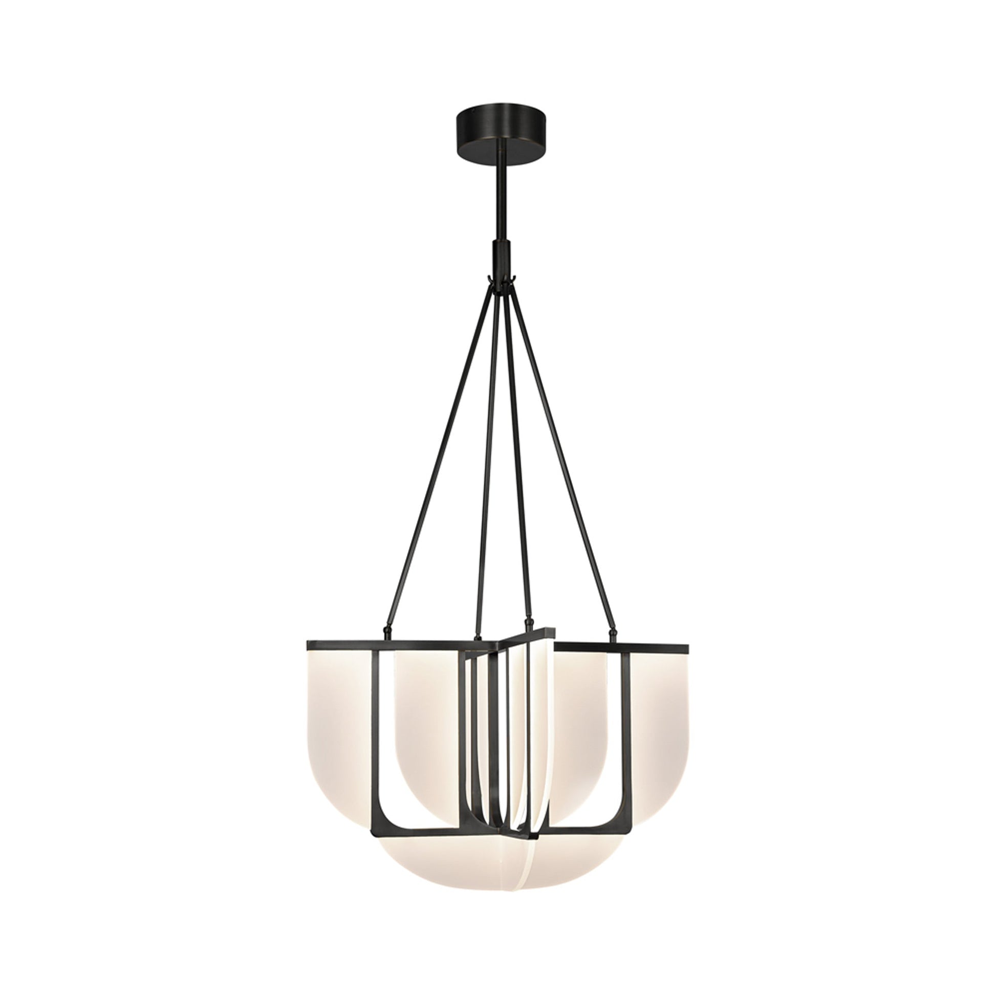 Anders LED Chandelier in Urban Bronze.