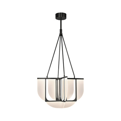 Anders LED Chandelier in Urban Bronze.