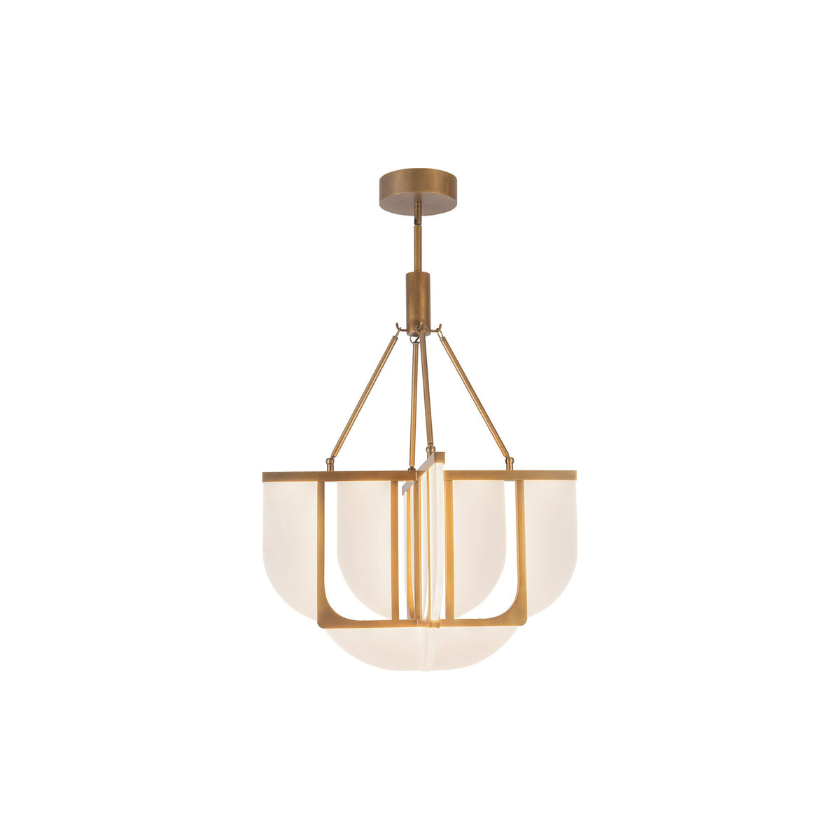 Anders LED Chandelier in Vintage Brass (Small).