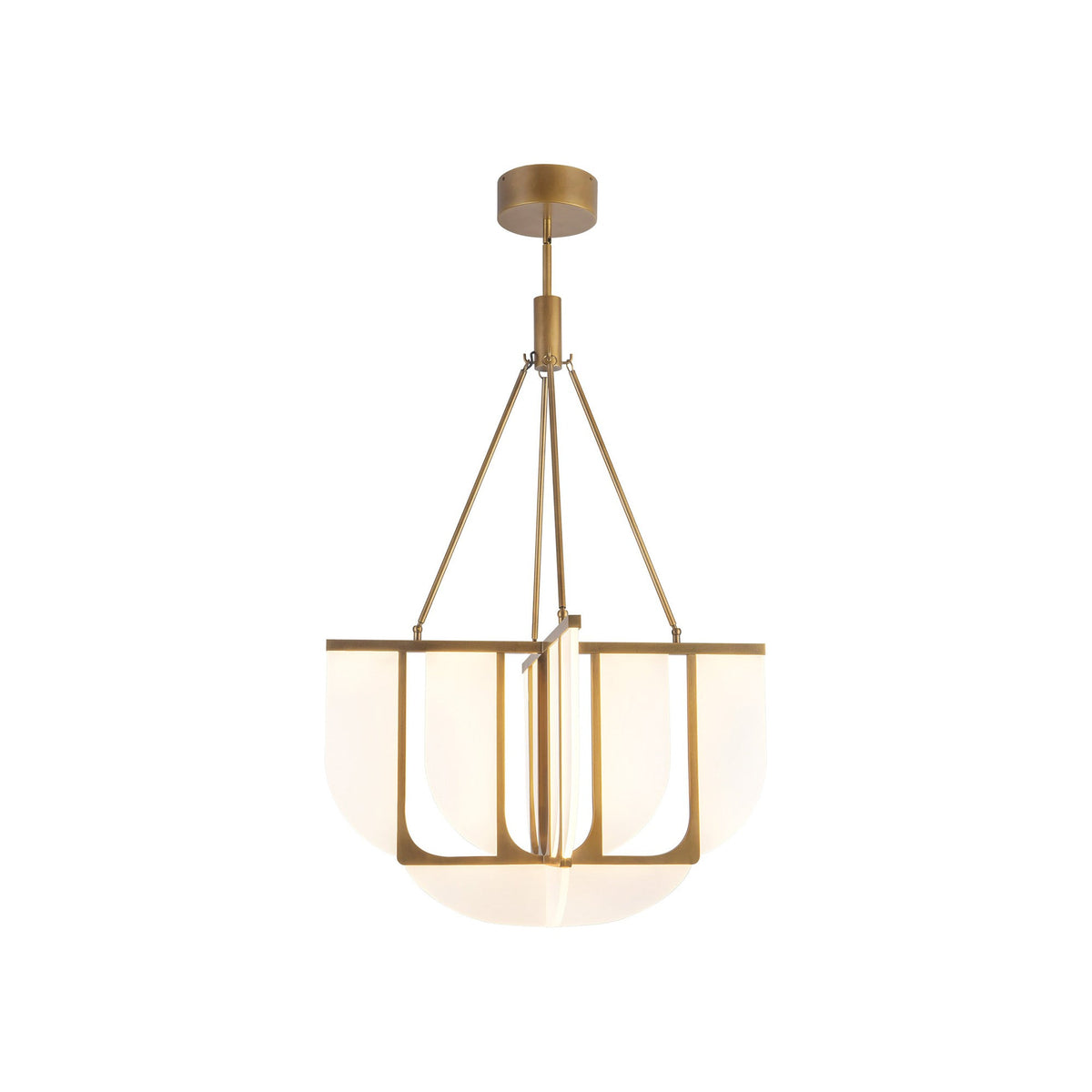 Anders LED Chandelier in Vintage Brass (Medium).