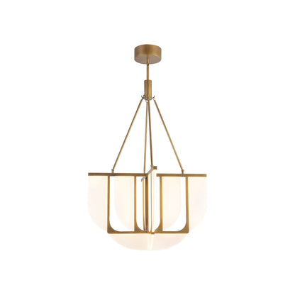 Anders LED Chandelier in Vintage Brass (Medium).