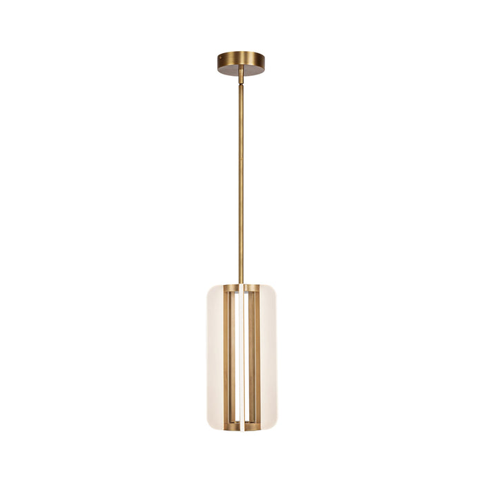 Anders LED Pendant Light in Vintage Brass.