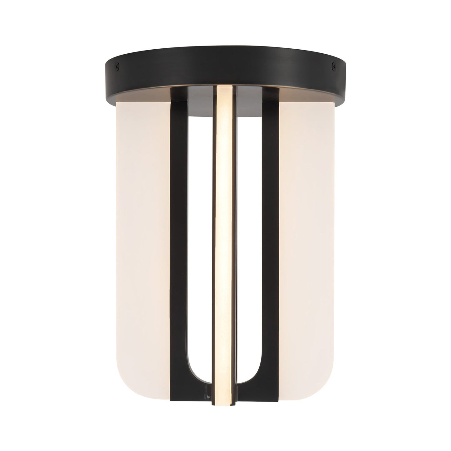 Anders LED Semi Flush Mount Ceiling Light in Urban Bronze (7.88-Inch).