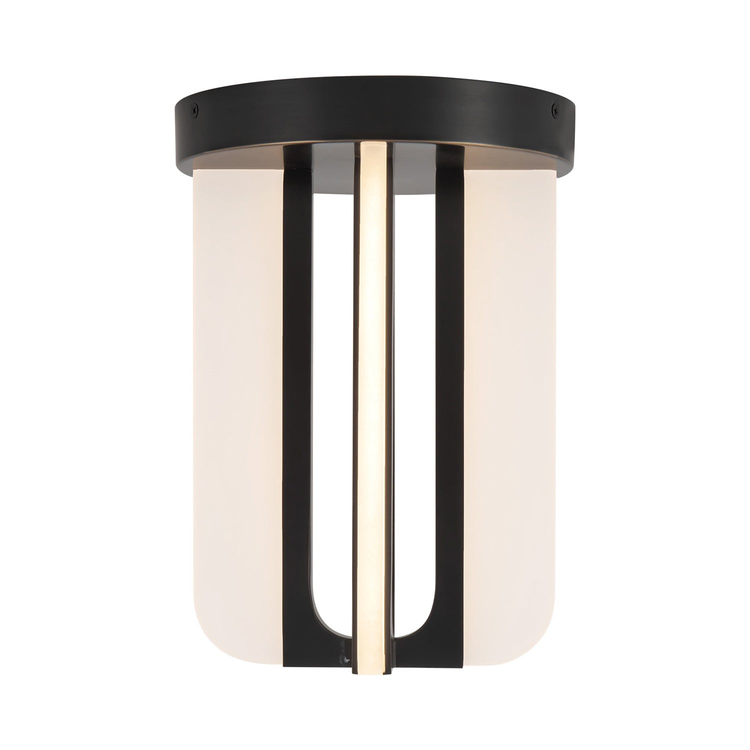 Anders LED Semi Flush Mount Ceiling Light in Urban Bronze (7.88-Inch).