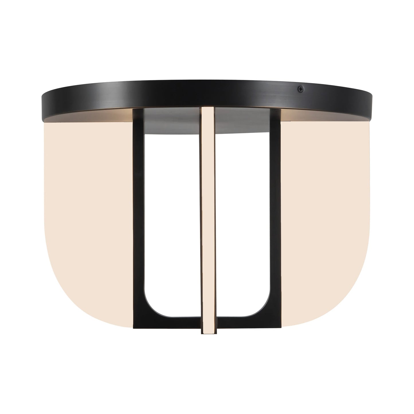 Anders LED Semi Flush Mount Ceiling Light in Urban Bronze (16.23-Inch).