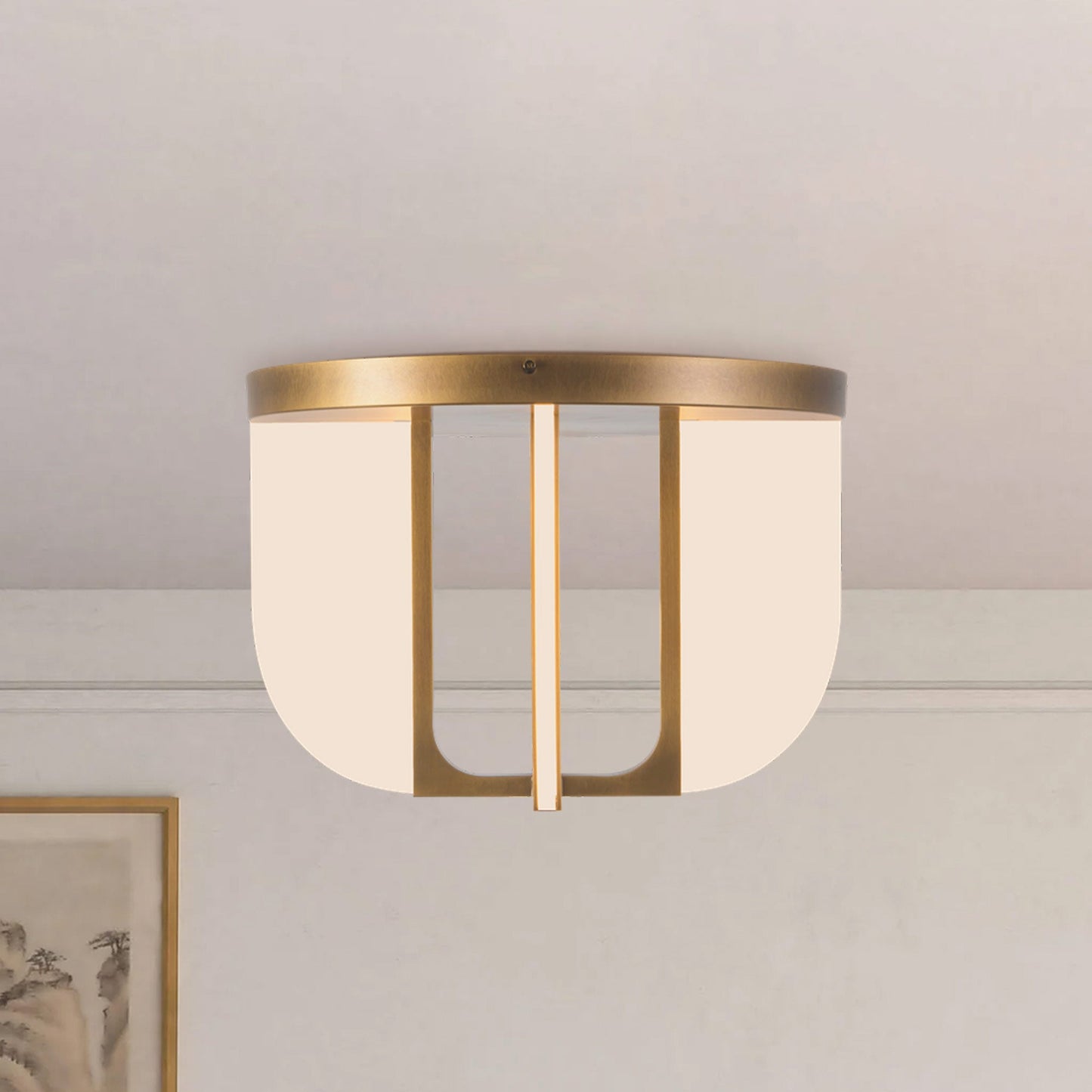 Anders LED Semi Flush Mount Ceiling Light in Detail.