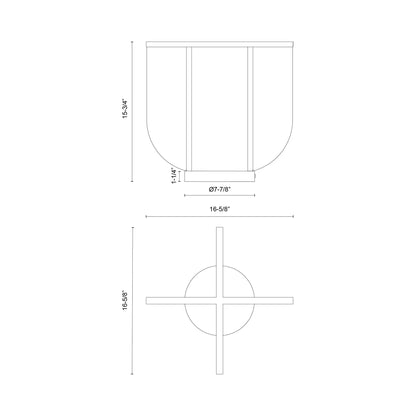 Anders LED Table Lamp - line drawing.