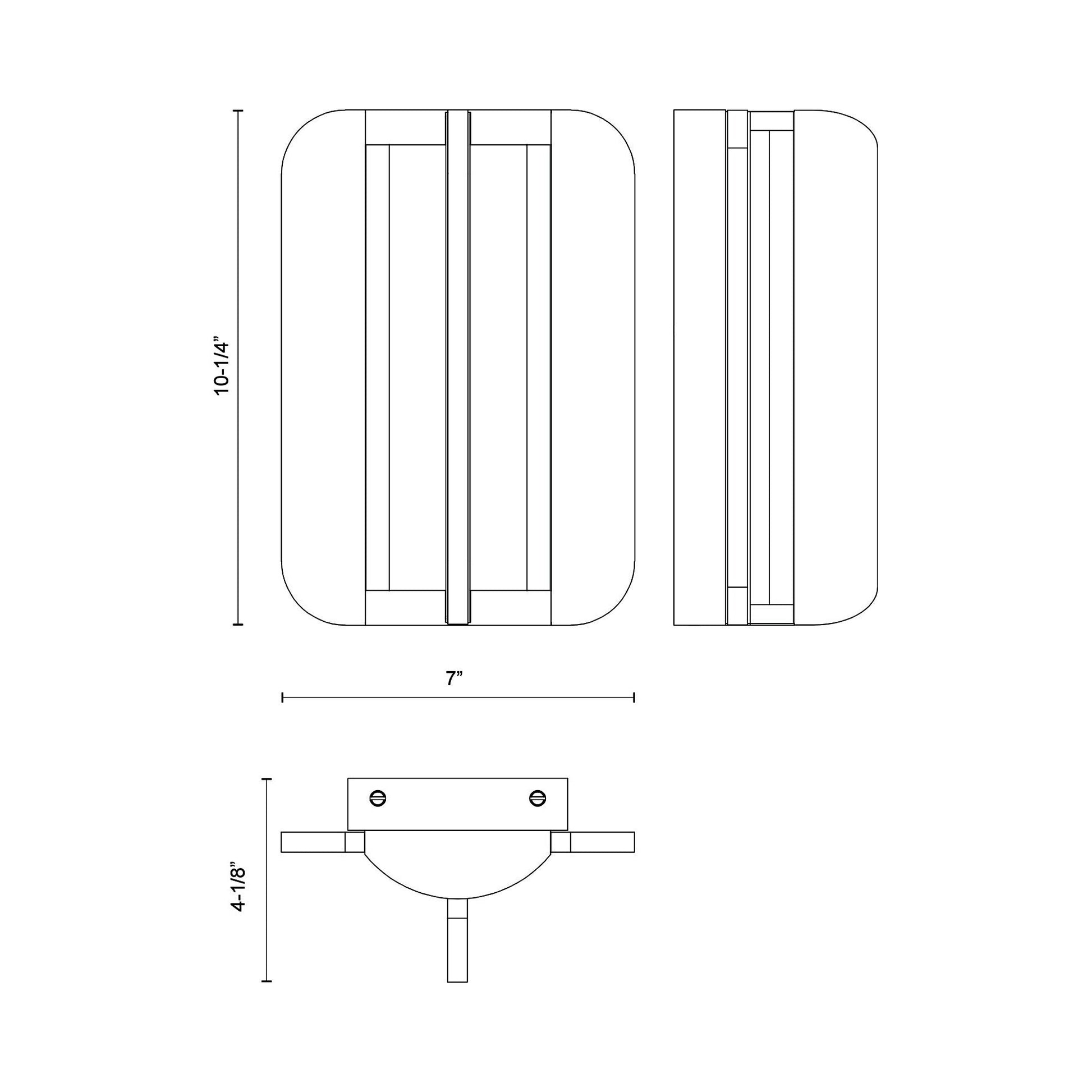 Anders LED Wall Light - line drawing.