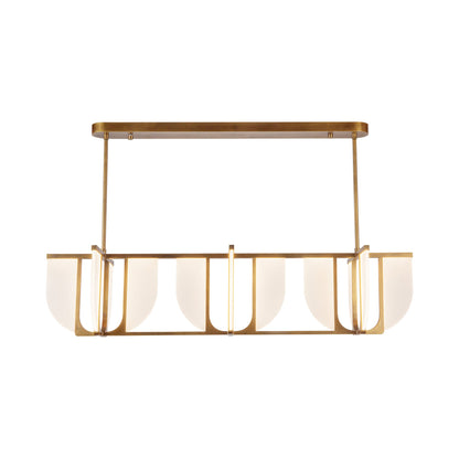 Anders Linear LED Pendant Light in Vintage Brass.