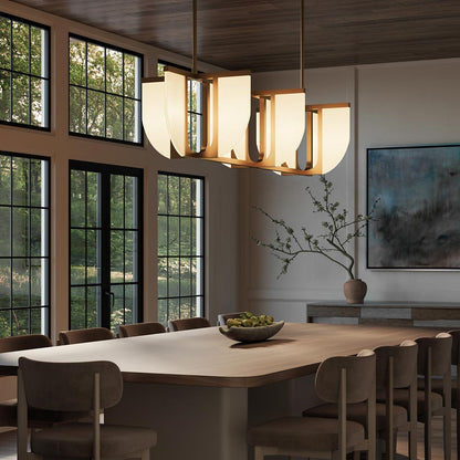 Anders Linear LED Pendant Light in dining room.