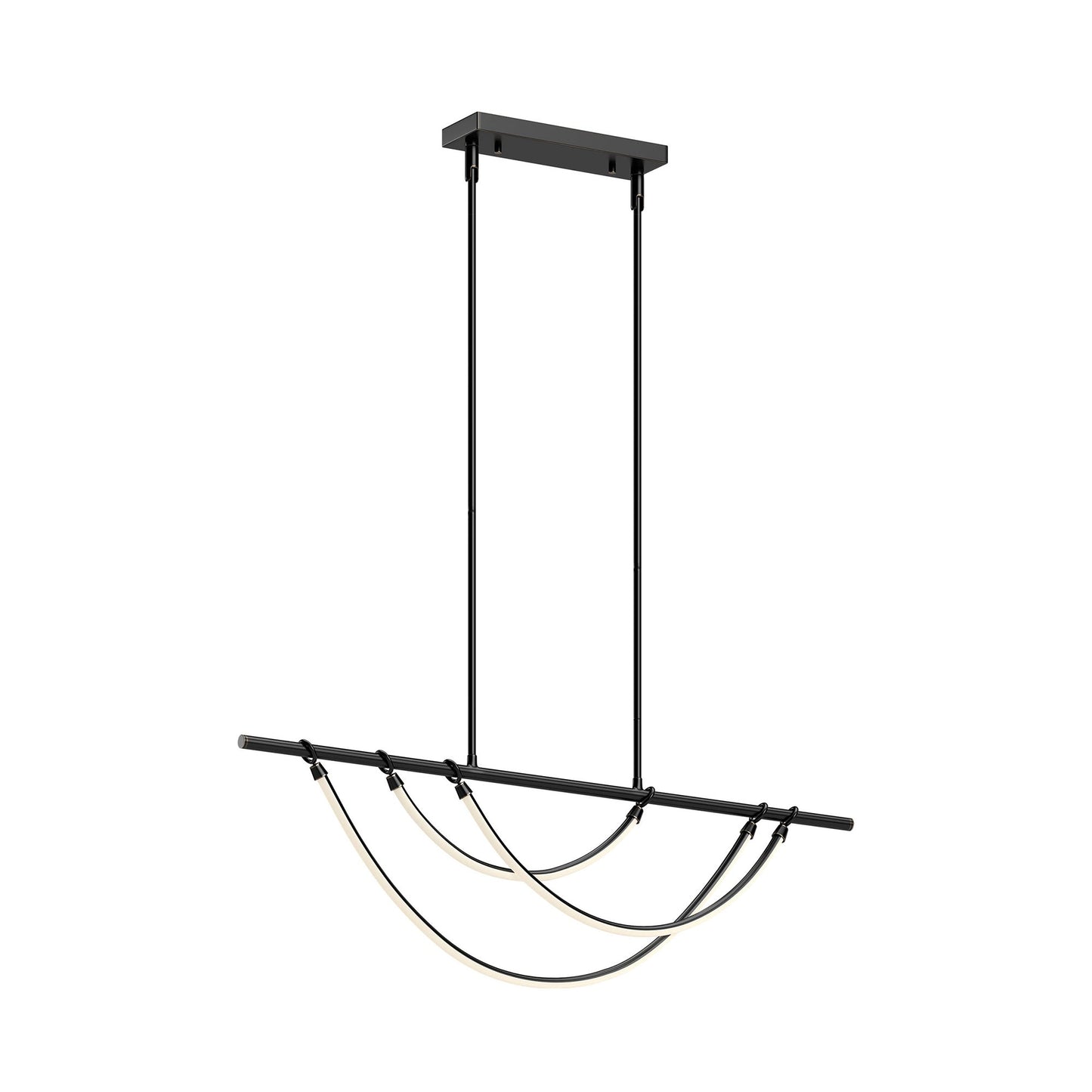 Aryas LED Linear Pendant Light in Urban Bronze (48-Inch).