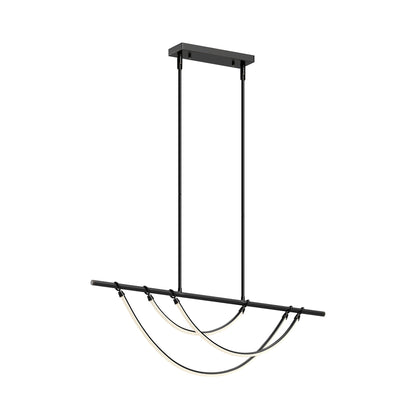 Aryas LED Linear Pendant Light in Urban Bronze (48-Inch).