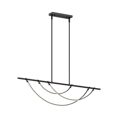 Aryas LED Linear Pendant Light in Urban Bronze (60-Inch).