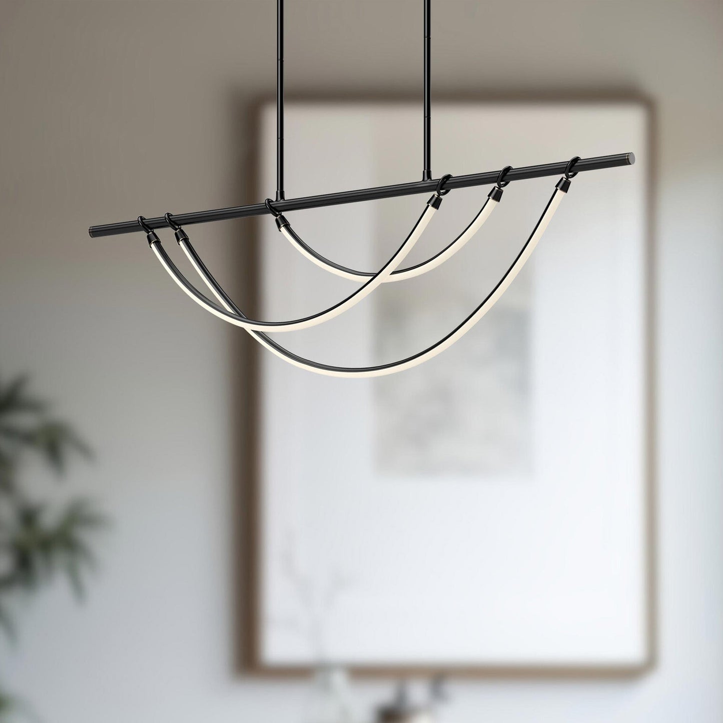 Aryas LED Linear Pendant Light in Detail.