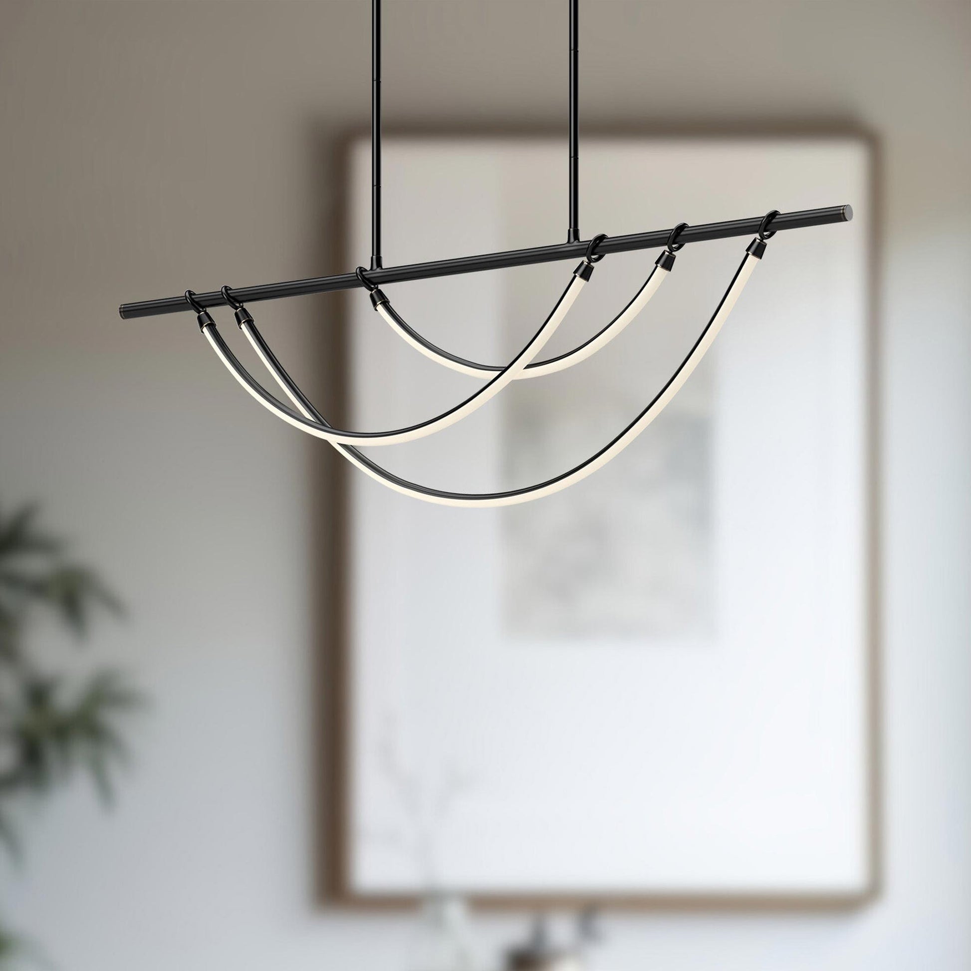 Aryas LED Linear Pendant Light in Detail.