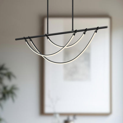 Aryas LED Linear Pendant Light in Detail.