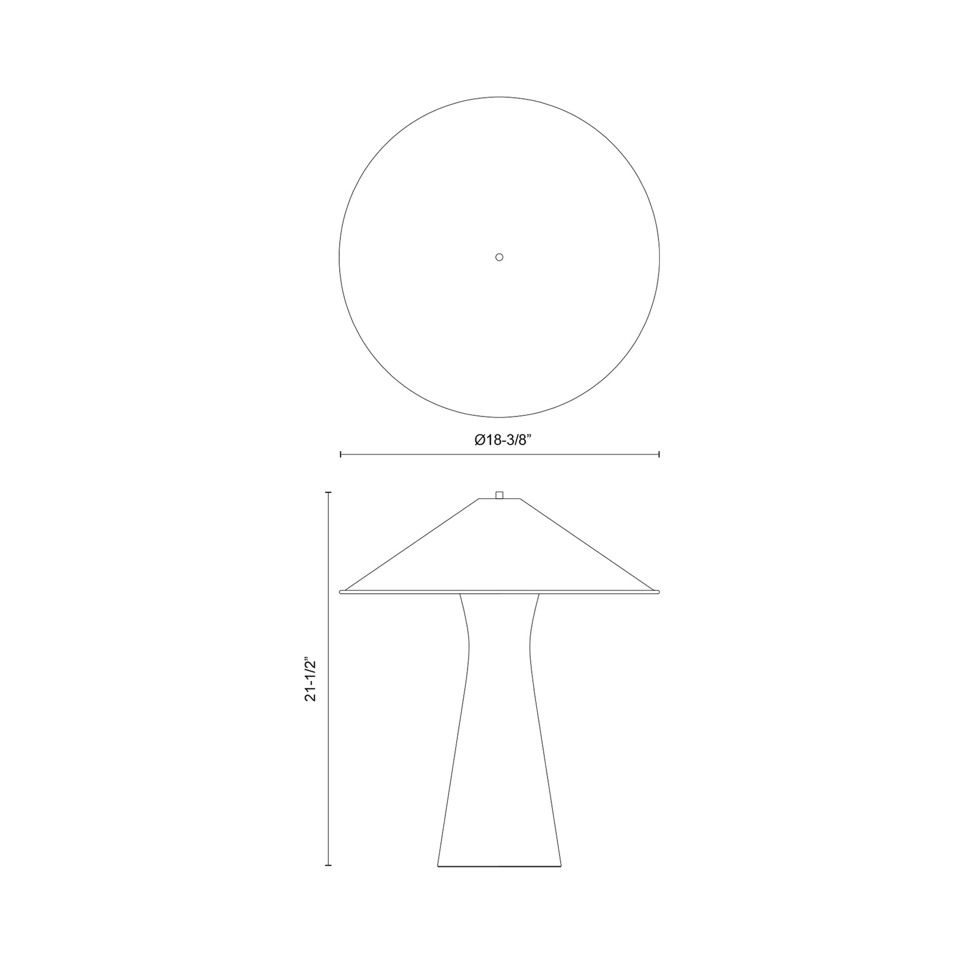 Blair Table Lamp - line drawing.