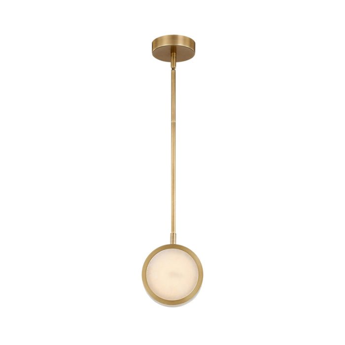 Blanco LED Pendant Light in Vintage Brass (1-Light).