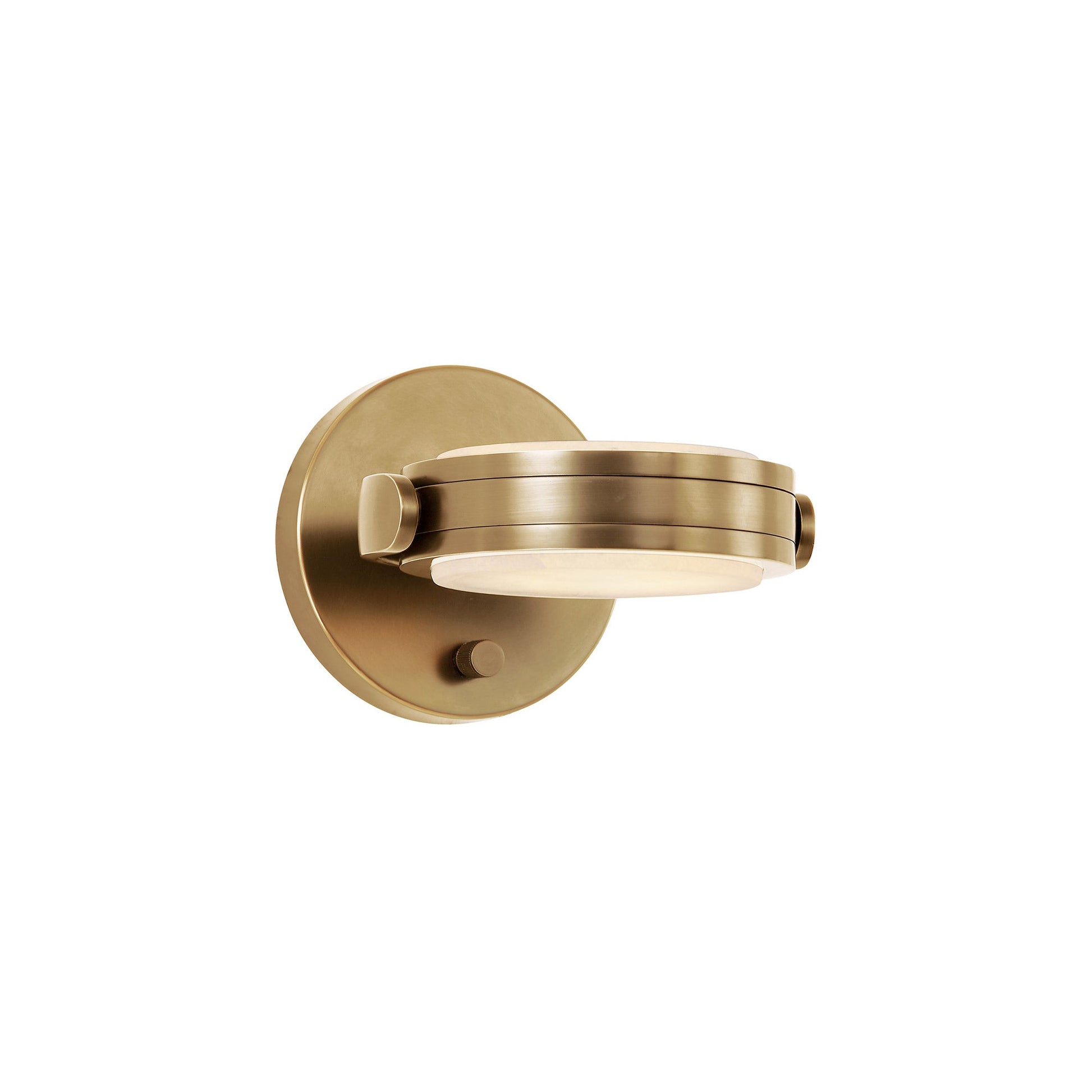 Blanco LED Wall Light in Vintage Brass (1-Light).
