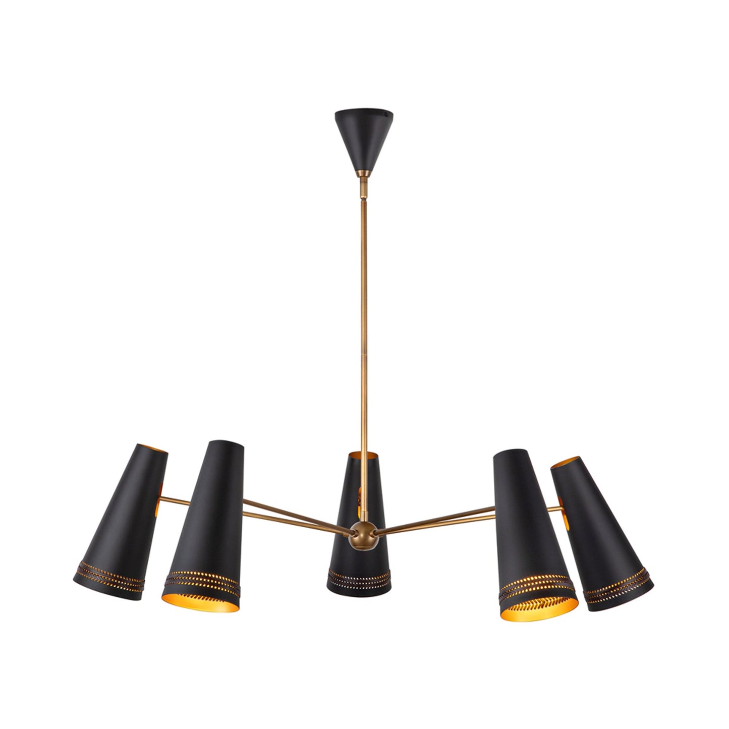 Brickell Chandelier in Matte Black.