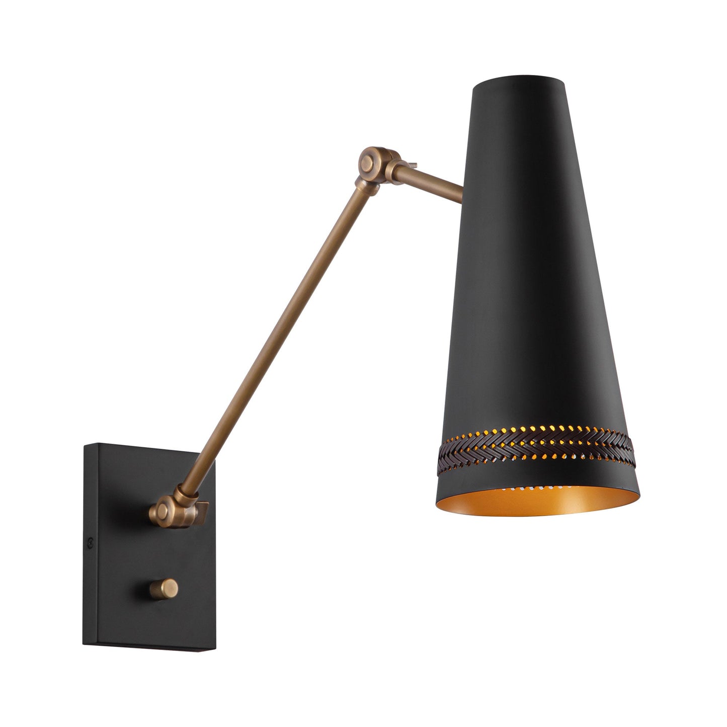 Brickell Wall Light in Matte Black.