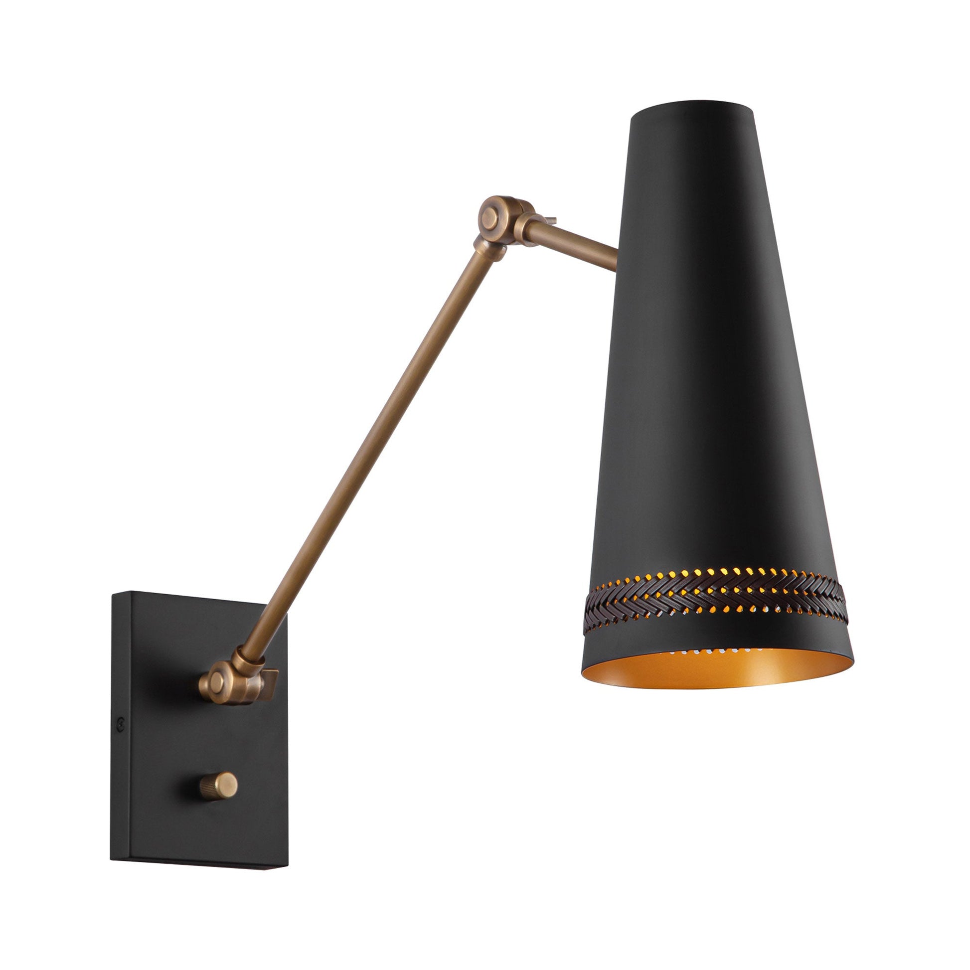 Brickell Wall Light in Matte Black.