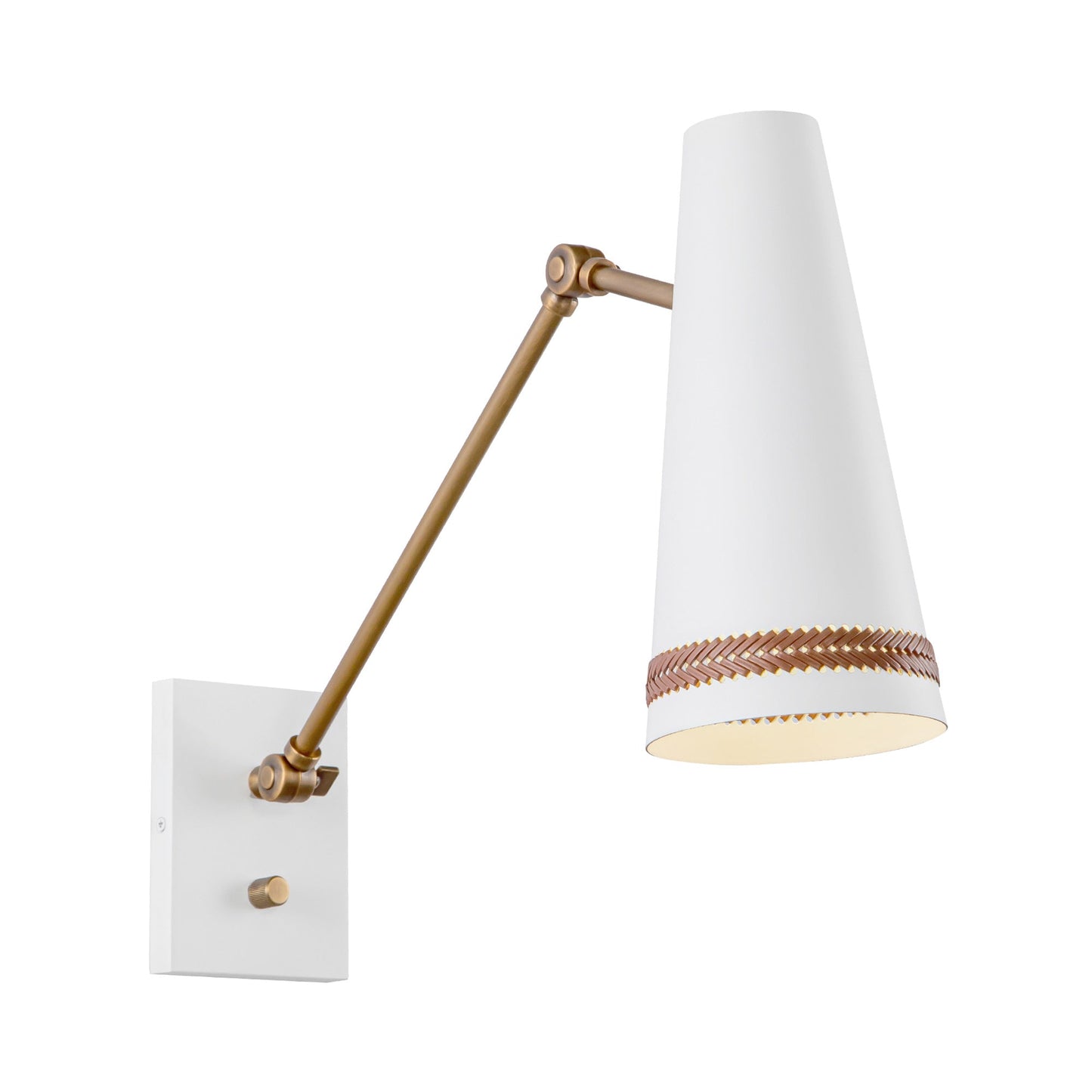 Brickell Wall Light in Matte White.