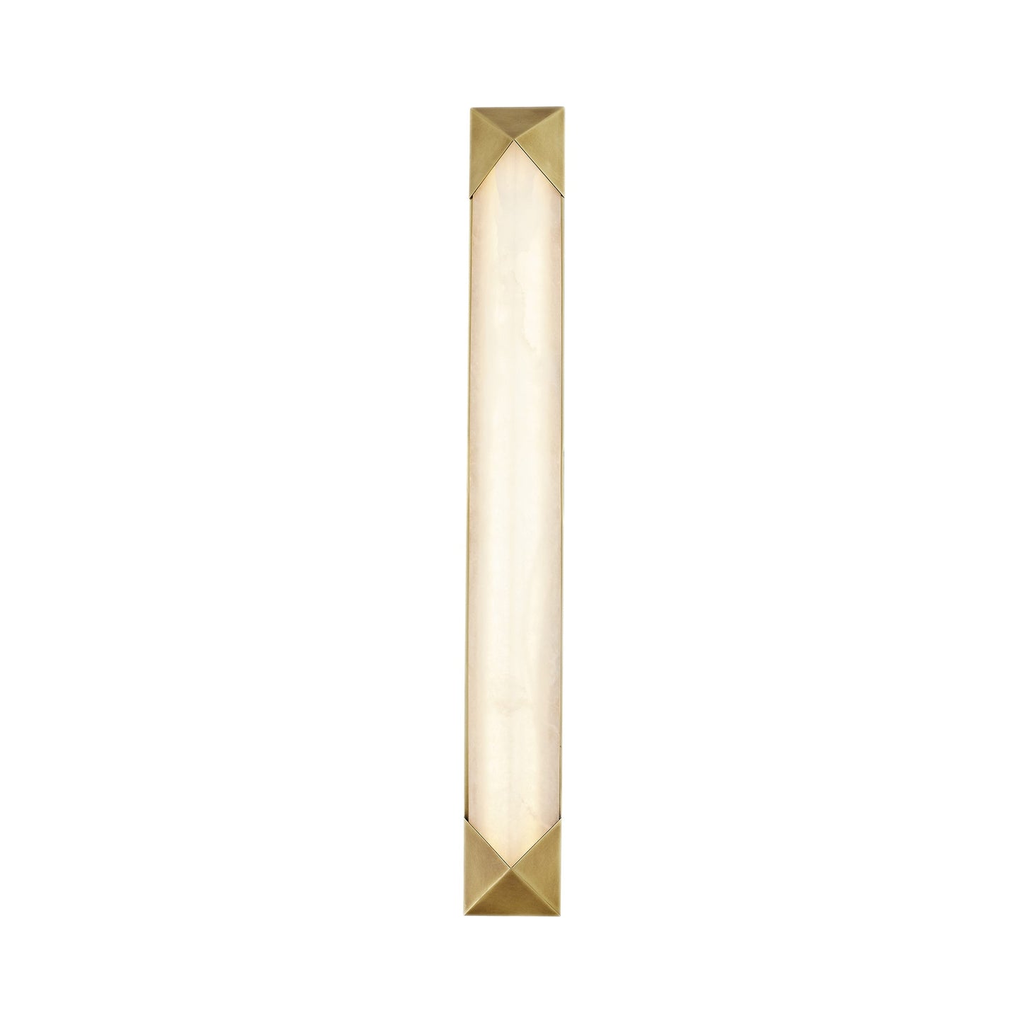 Caesar LED Vanity Wall Light in Vintage Brass.