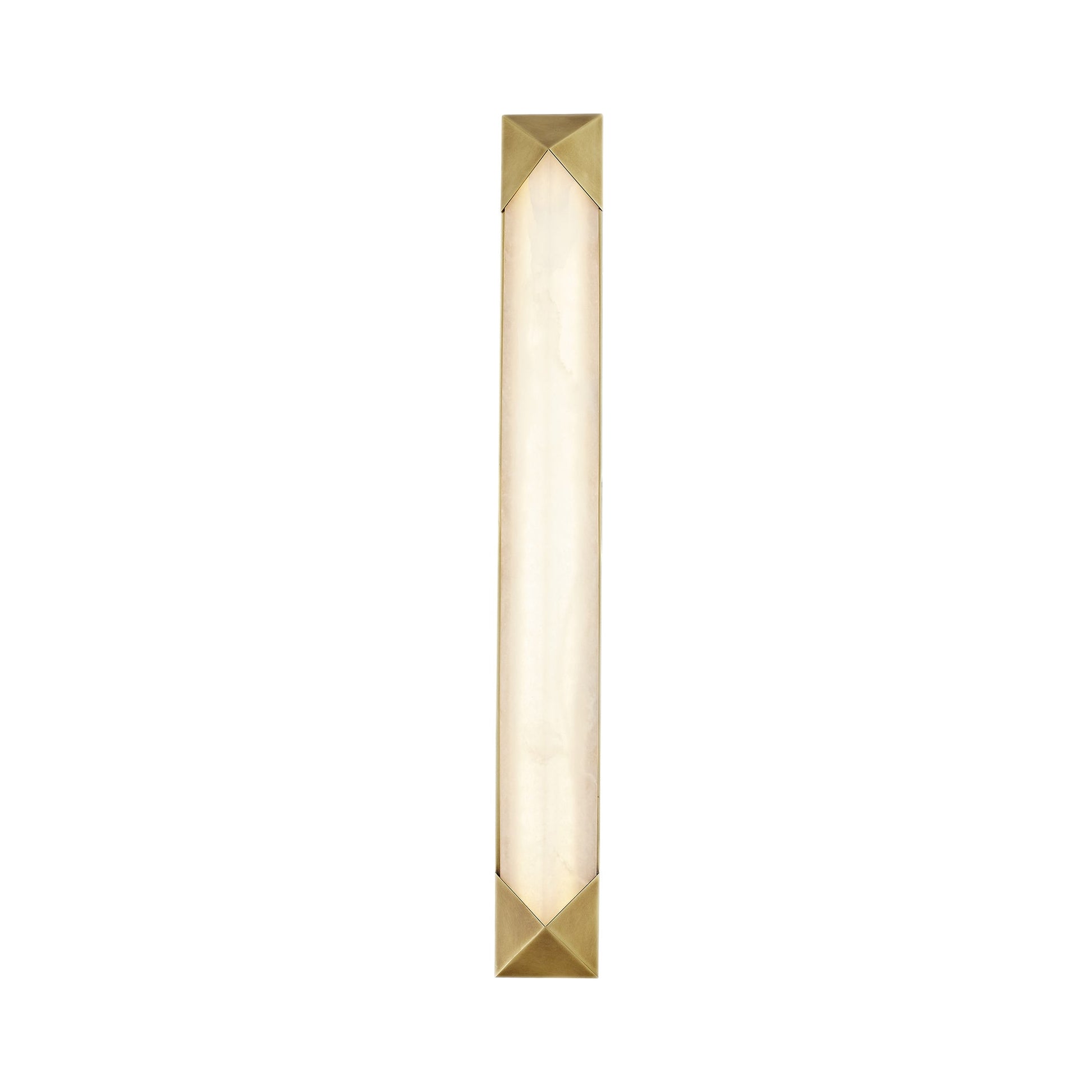 Caesar LED Vanity Wall Light in Vintage Brass.