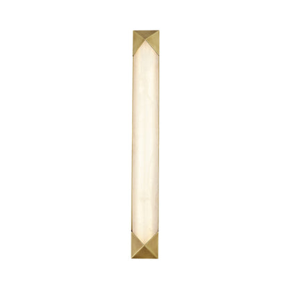 Caesar LED Vanity Wall Light in Vintage Brass.