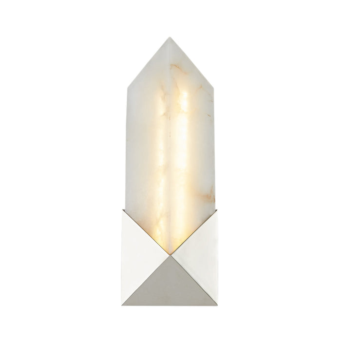 Caesar LED Wall Light in Polished Nickel.